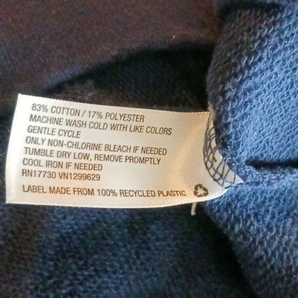 Wild Fable Cropped Sweatshirt Blue Collared Laguna Varsity Womens Size Small - Picture 6 of 6